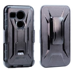 LG Google Nexus 5X Holster Combo Belt Clip Case (Black)